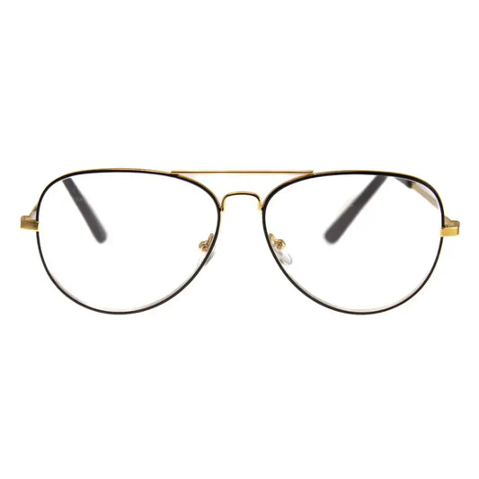 In Command Black + Gold Reading Glasses - PABOOM