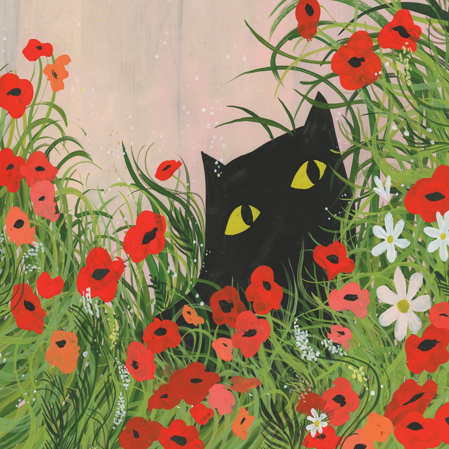 Thank You Flower Kitty Greeting Card
