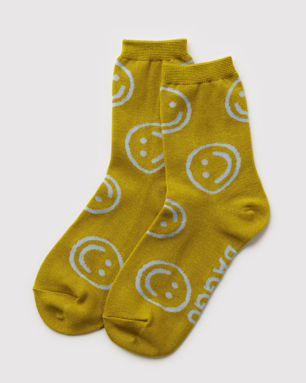 BAGGU Crew Sock - Ochre Happy