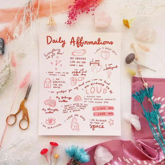 Daily Affirmations Art Print - PABOOM