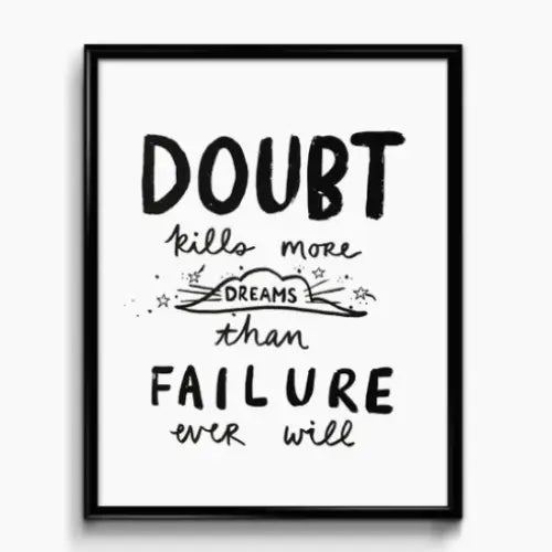 Doubt Quote Print - PABOOM