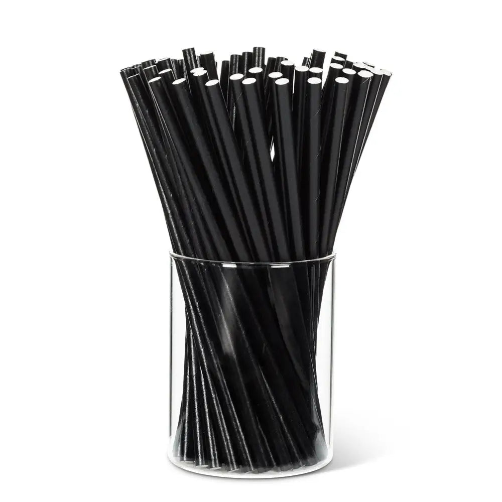 Black Paper Straws - PABOOM