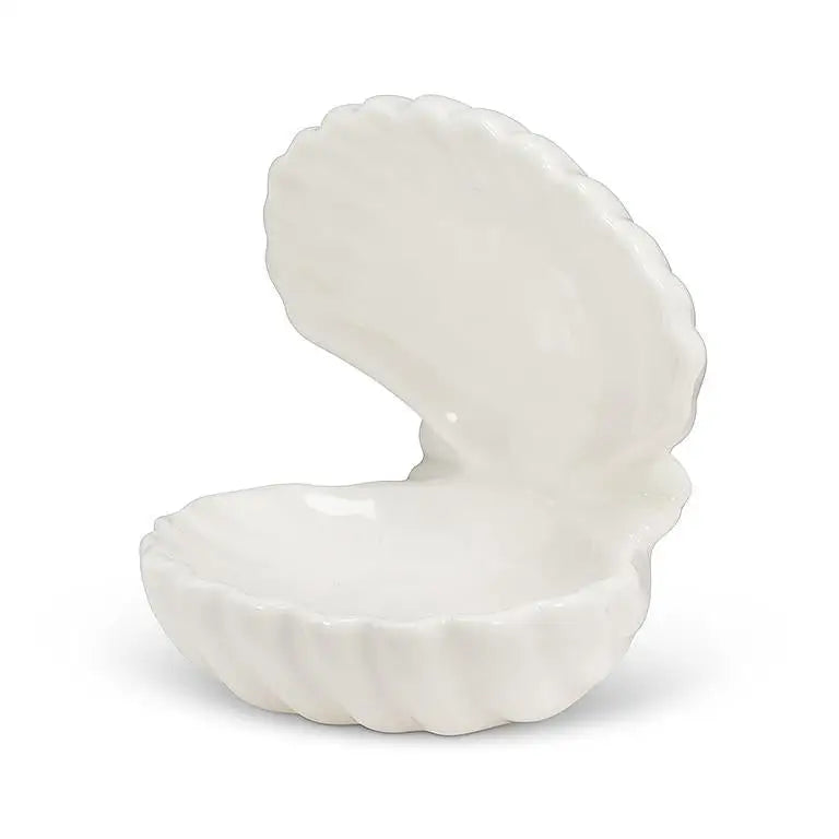 Abbott - Double Clam Shell Dish White 3.5’’D