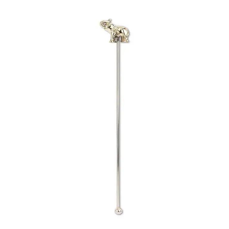 Abbott - Gold Elephant Swizzle Stick 7.5’’L