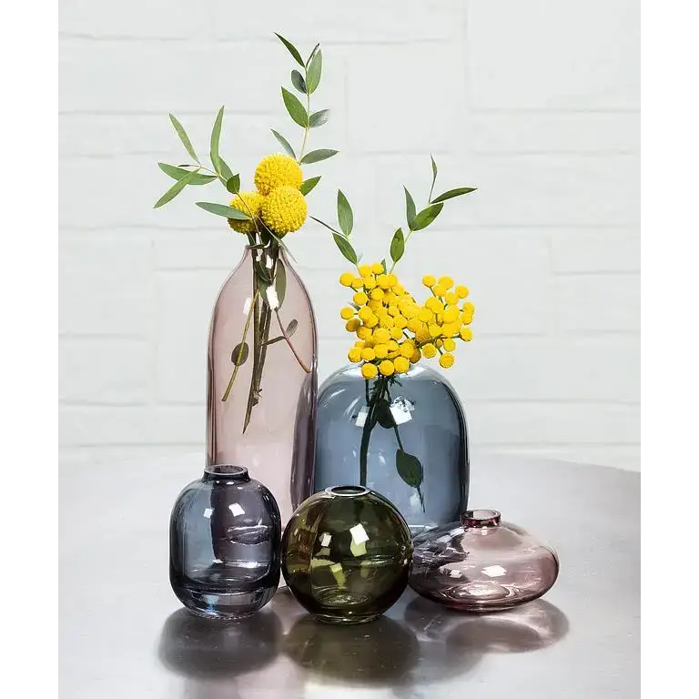 Abbott - Md Barrel Bud Vase Dark Blue 4.5’’H