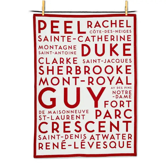 Montreal Streets Tea Towel - PABOOM