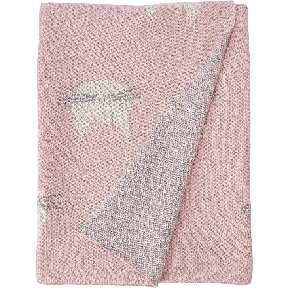 Pink Cat Face Throw - PABOOM