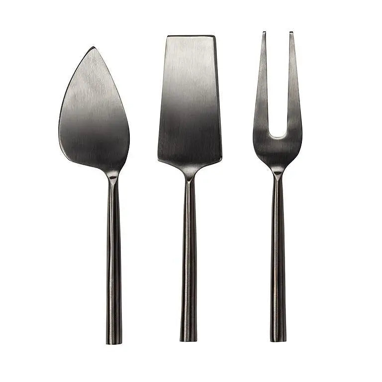 S/3 Matte Black Cheese Knives - PABOOM