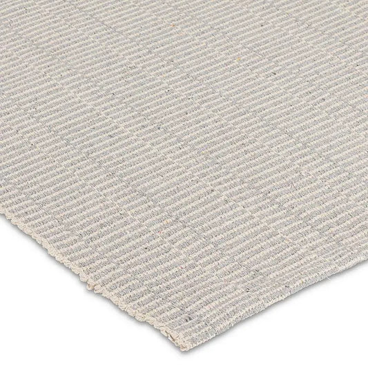 Abbott - Short Stripe Woven Rug Blue + Ivory