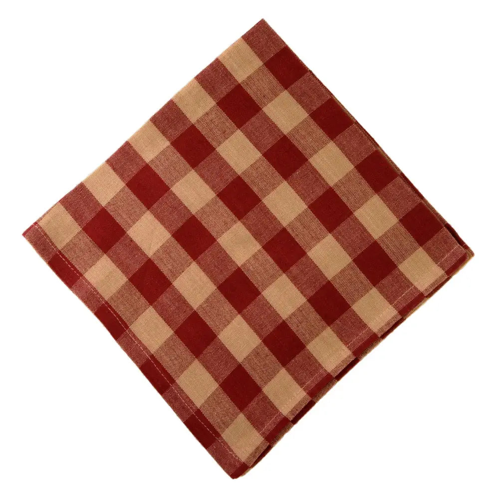 Accent Linen - Napkins Pattern - Burgundy Check