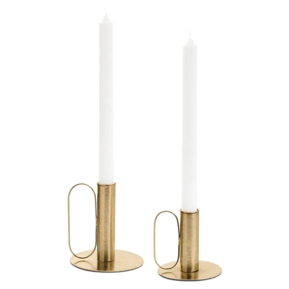 Brass Candle Holder with Handle - PABOOM