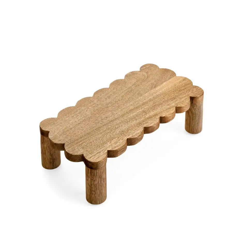 ADV - Mango Wood Scalloped Edge Serving Board