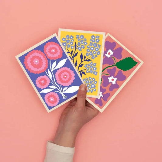 Studio Wald - UK Made - All Occasions Greetings Card- Plants- Pansy