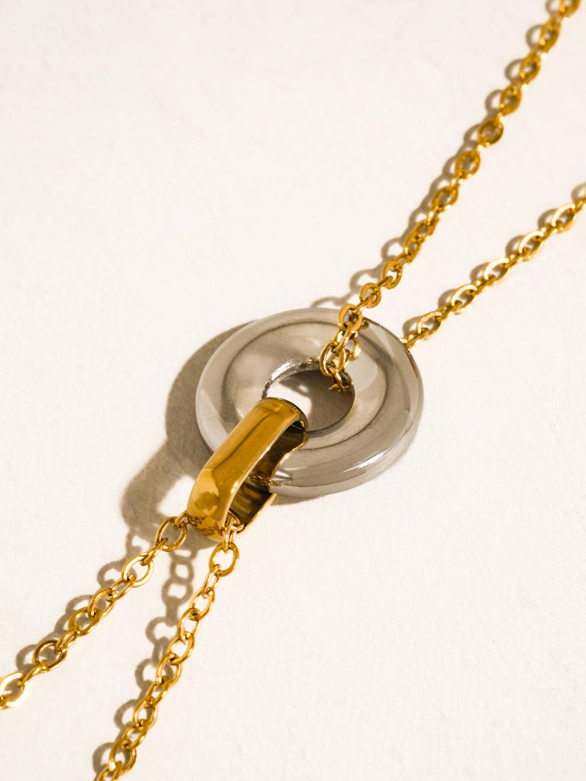 Brixton Two Tone Circle Necklace