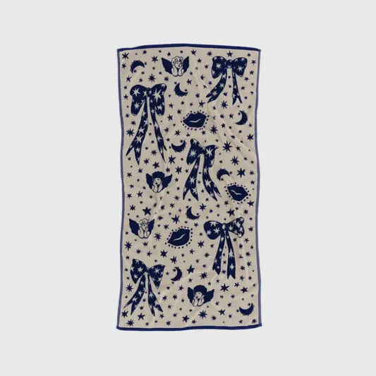 BAGGU Organic Cotton Bath Towel - Cherub Bows