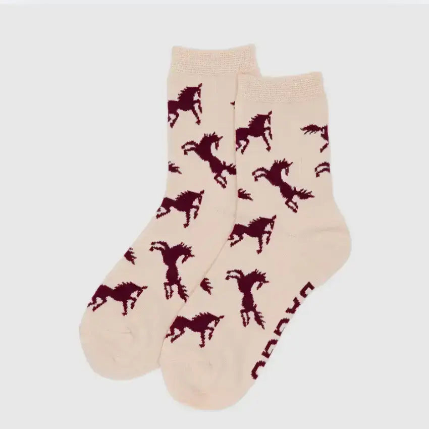 BAGGU Crew Sock - Horses