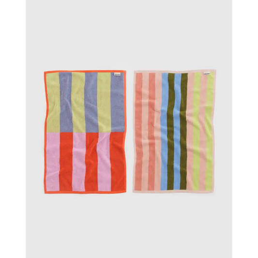 BAGGU Hand Towel Set - Pool Stripe Mix