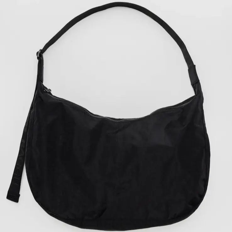 BAGGU Large Nylon Crescent Bag - Black