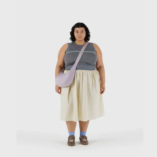 Medium Nylon Crescent Bag Dusty Pink - PABOOM