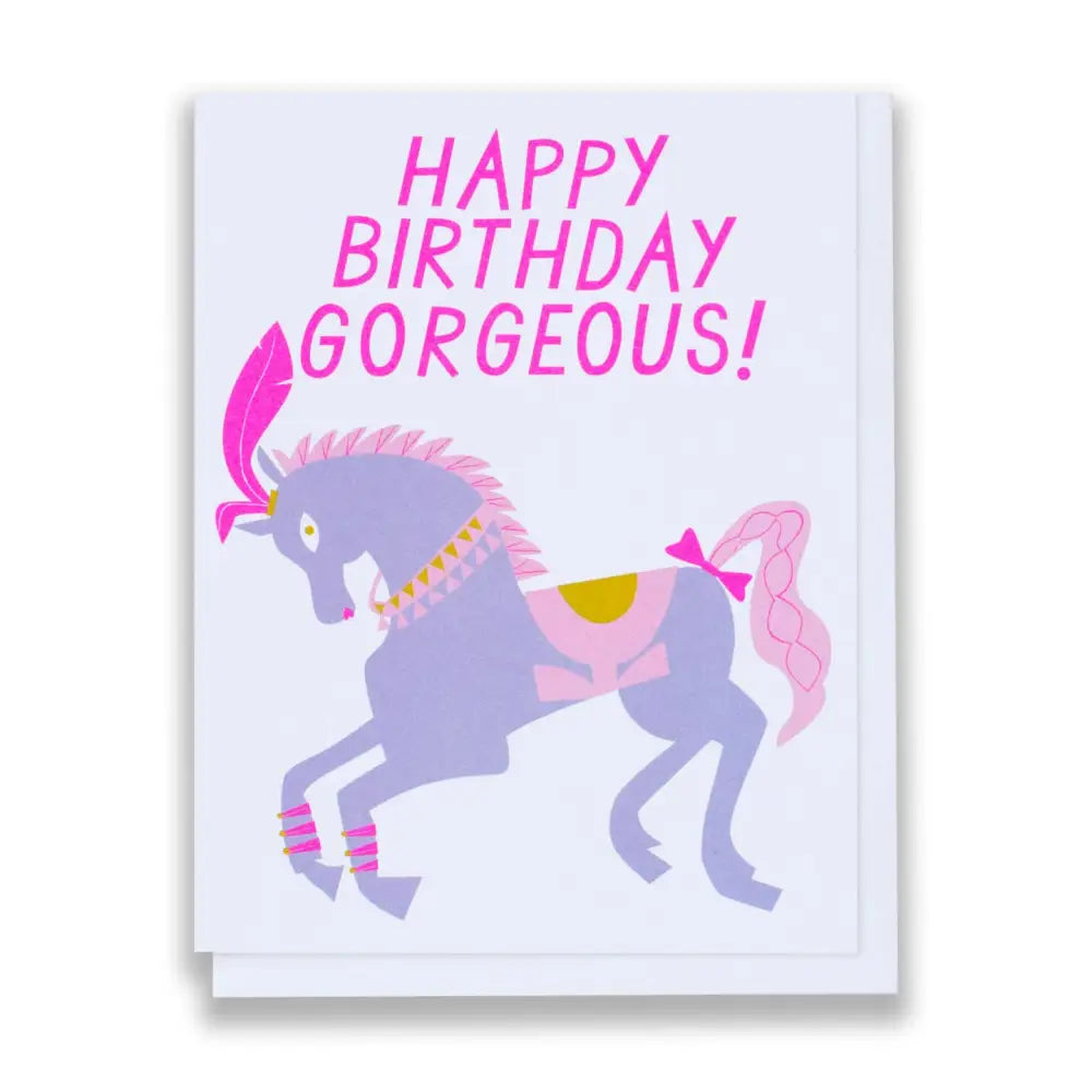 Gorgeous Pony Birthday Card - PABOOM