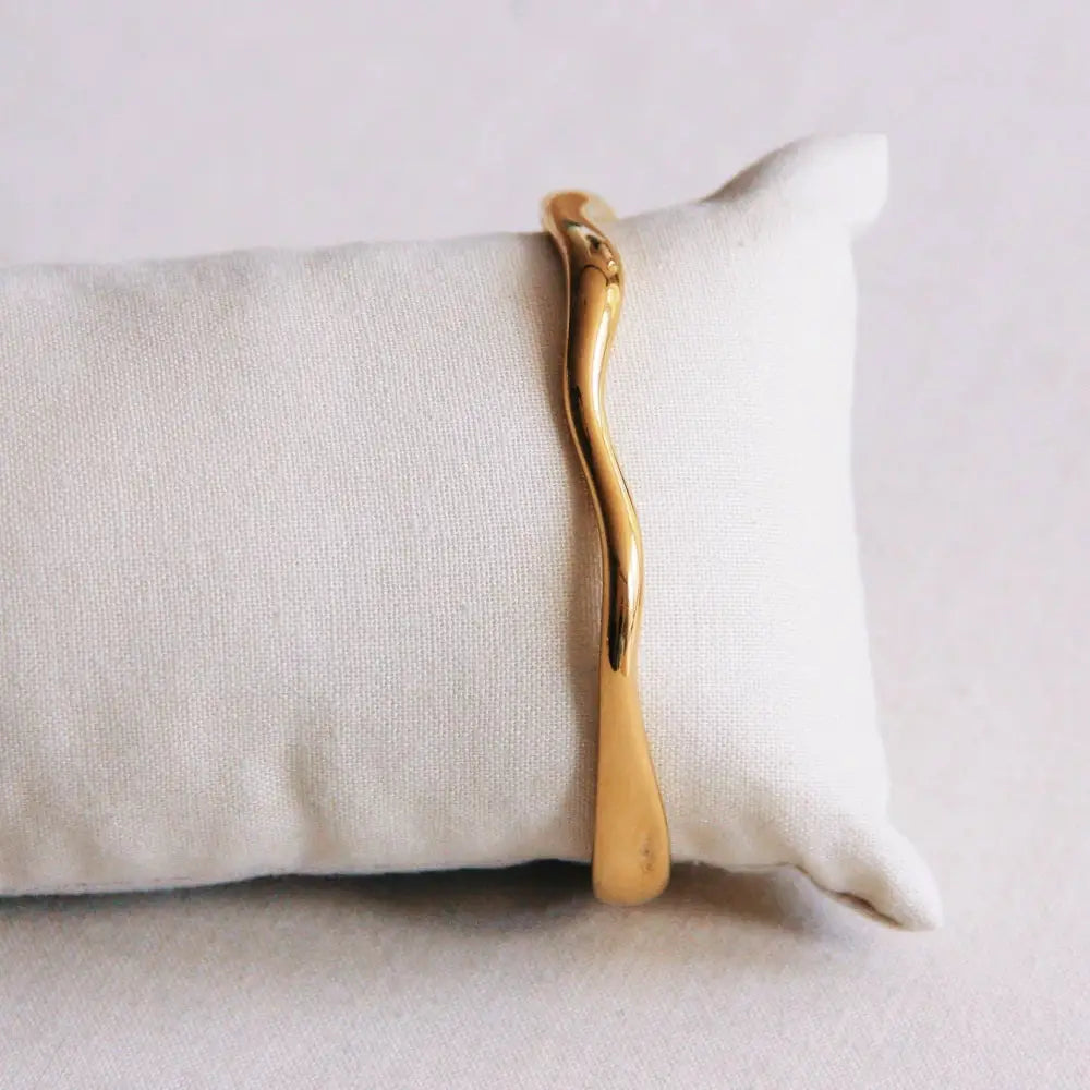 Bangle wave small - gold - PABOOM