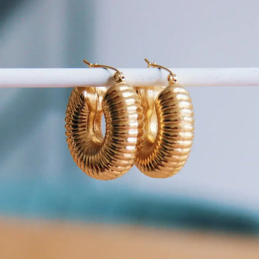 Chunky Gold Hoops - PABOOM