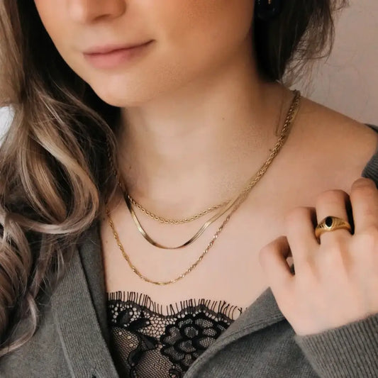 Fine Twisted Gold Necklace - PABOOM