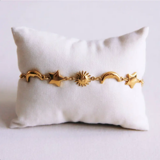 Bazou - Link bracelet with sun moon and star