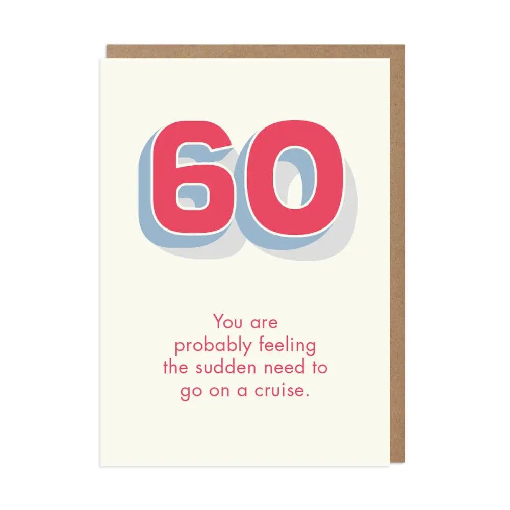 Betiobca - Funny 60th Birthday Card – Need For a Cruise Bio Cello