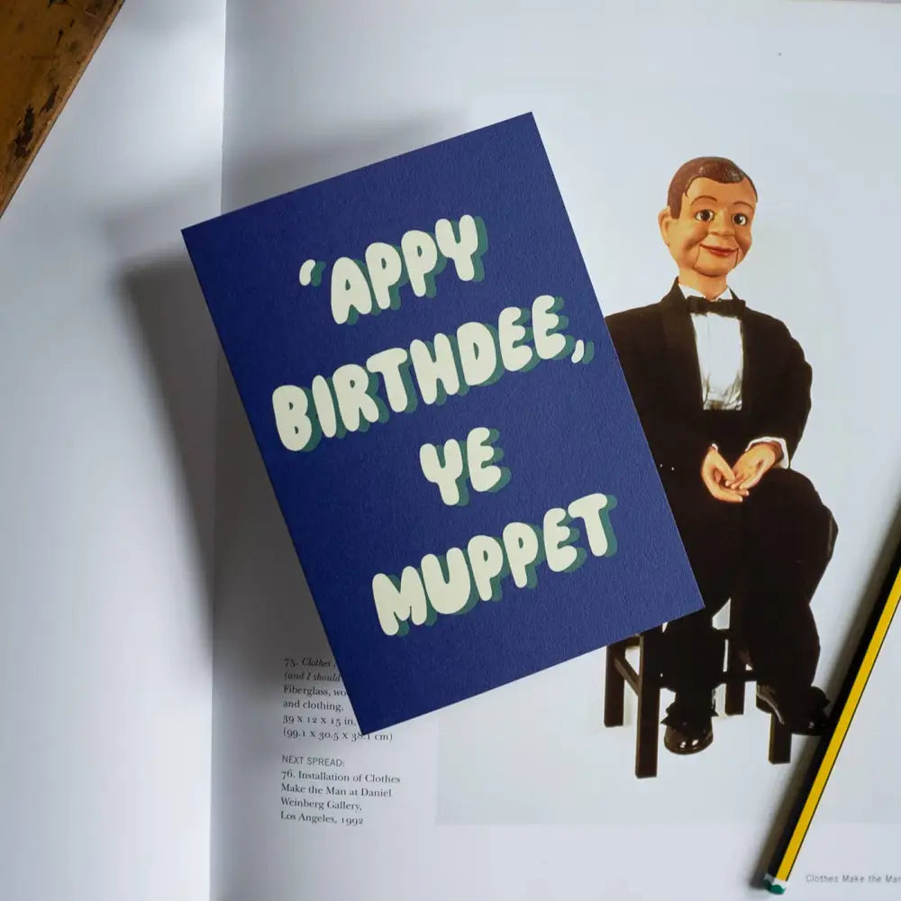 Betiobca - Funny Birthday Card – You Muppet Bio Cello