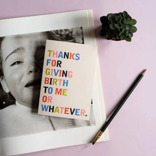 Giving Birth Cheeky Mother's Day Card - PABOOM