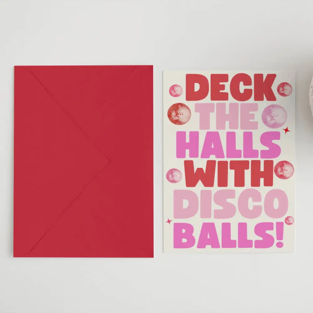 Deck The Halls With Disco Balls Card - PABOOM