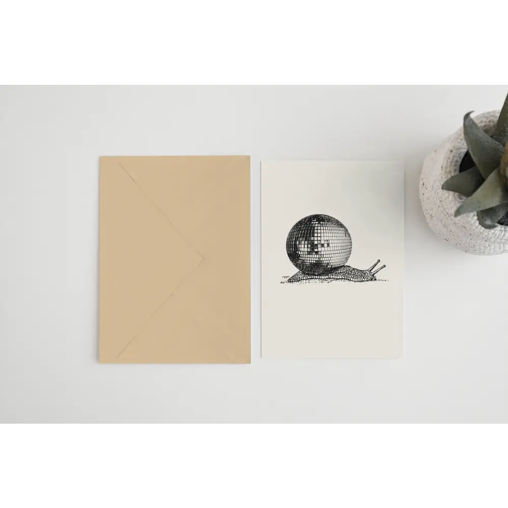 Disco Ball Snail Card - PABOOM