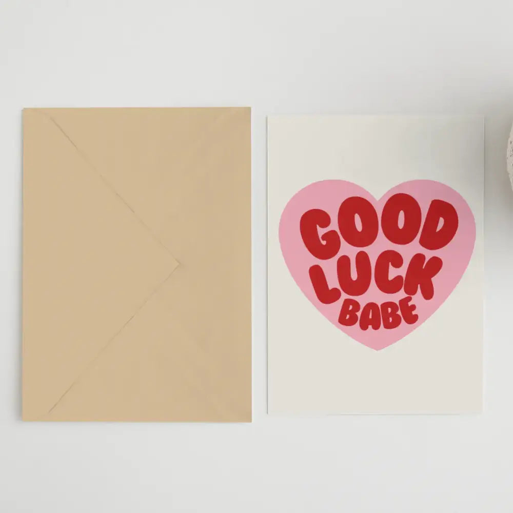 Good Luck Babe Card - PABOOM