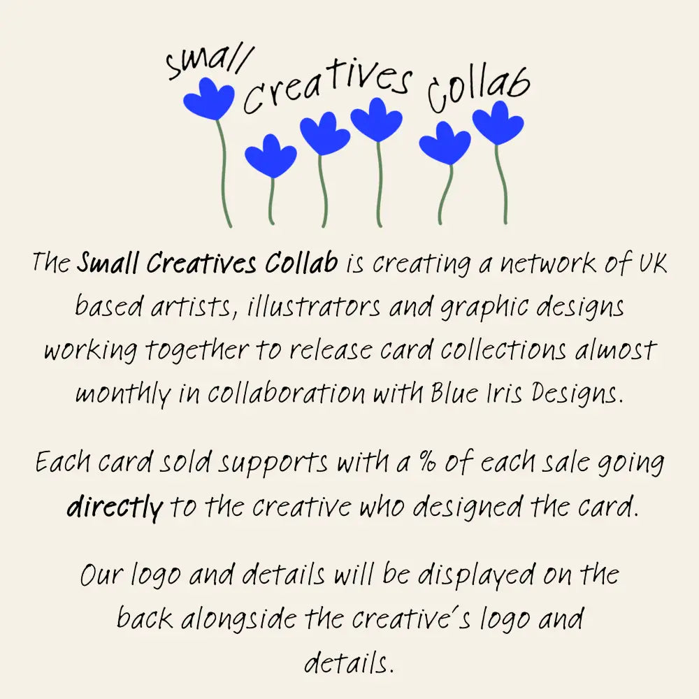 Blue Iris Designs Co - Oh happy days 5x7/A6 card - Collab X MI A6 / Cello Bag (Biodegradable)