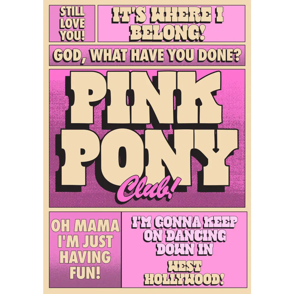 Blue Iris Designs Co - Pink Pony Club Music Inspired print 10x8
