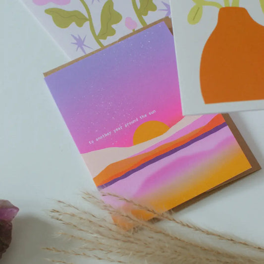 Brush + Bird Paper Co. - Another Year Around the Sun | Vibrant Birthday Card