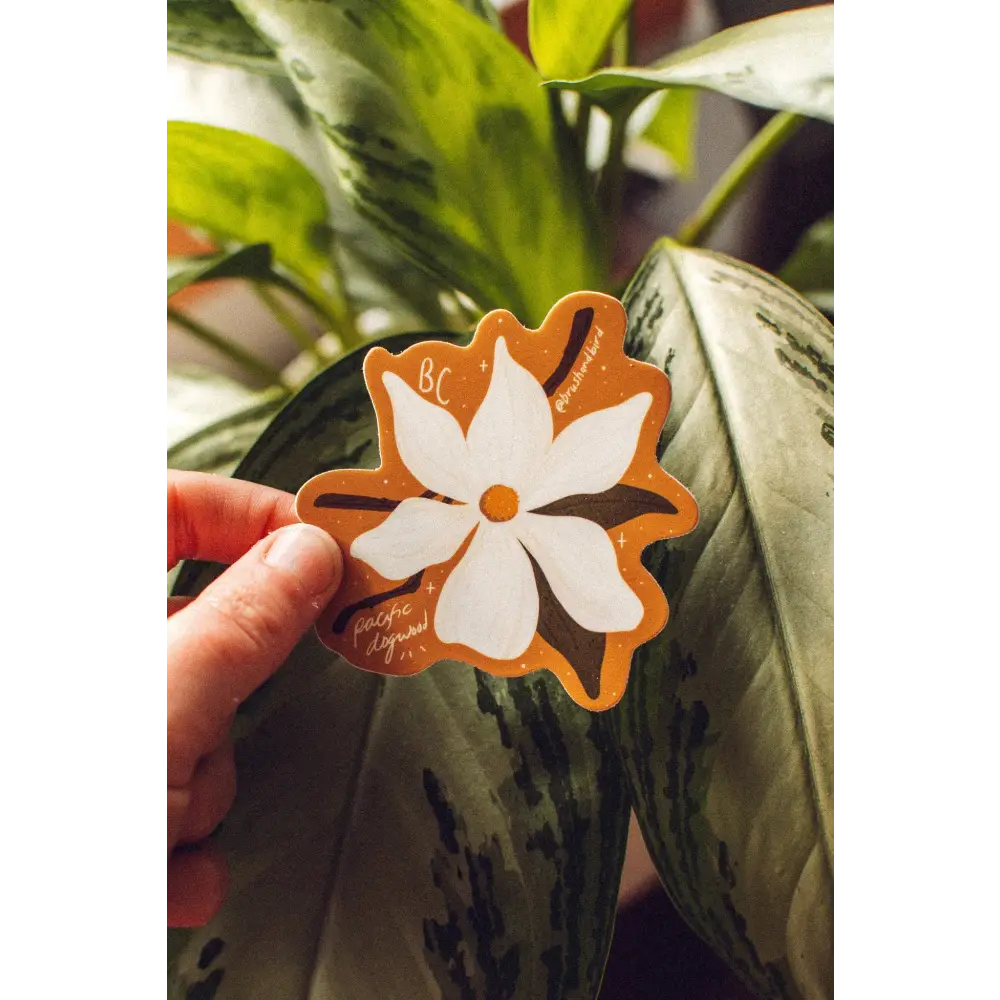 Brush + Bird Paper Co. - British Columbia Provincial Flower Sticker | Pacific Dogwood