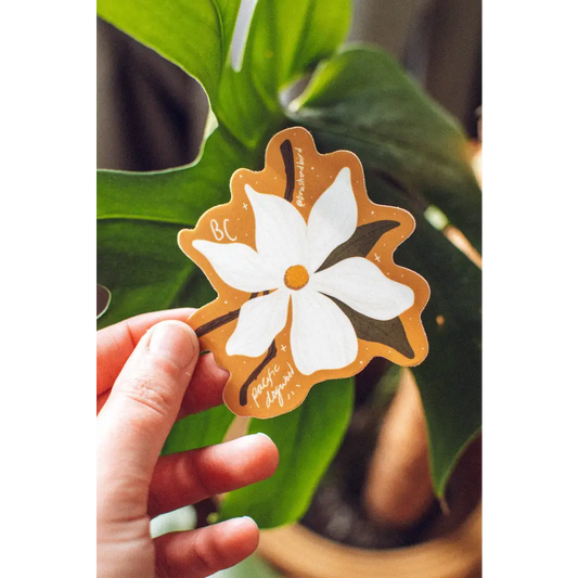 Brush + Bird Paper Co. - British Columbia Provincial Flower Sticker | Pacific Dogwood