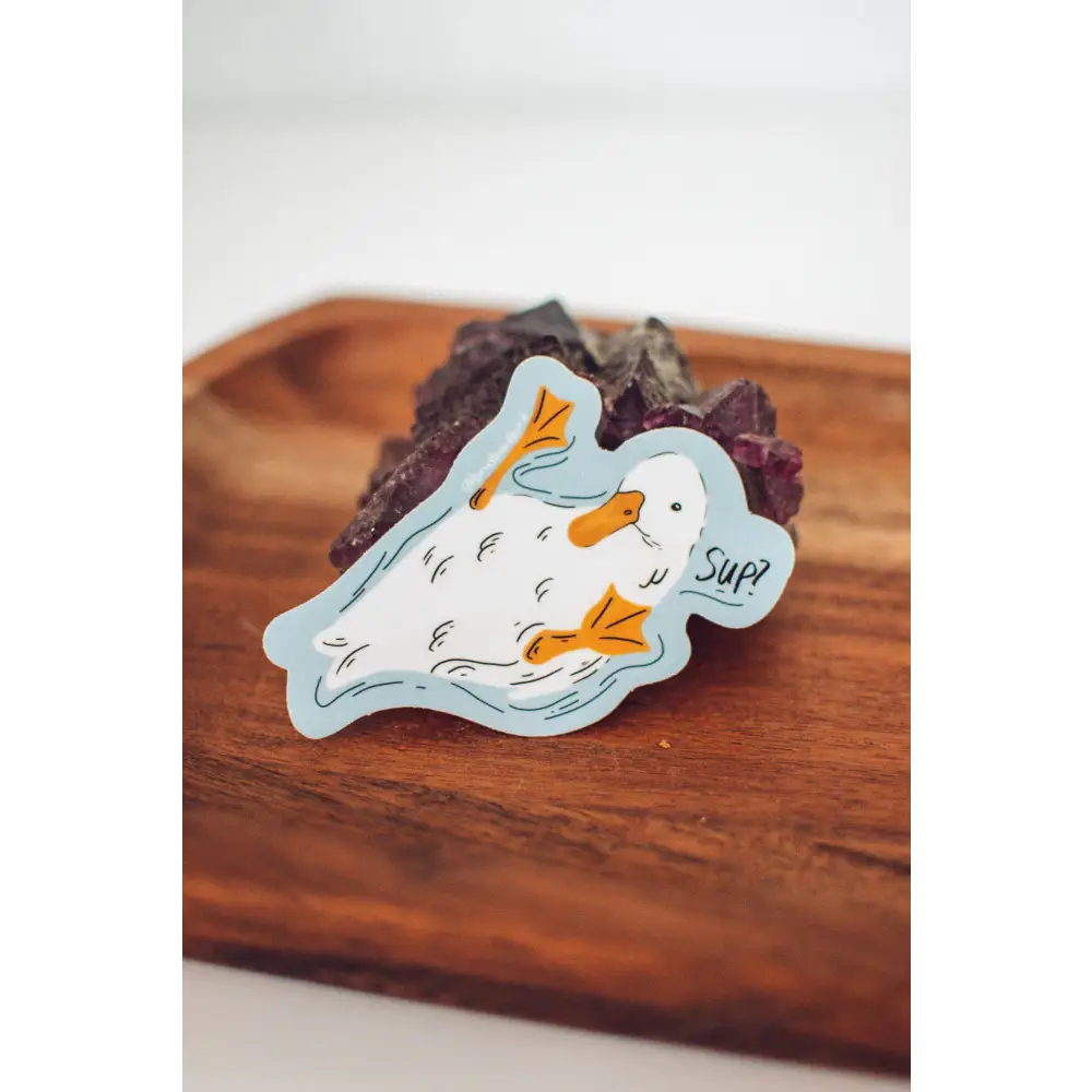 Brush + Bird Paper Co. - Cute Duck Waterproof Diecut Vinyl Sticker | Lover Gift
