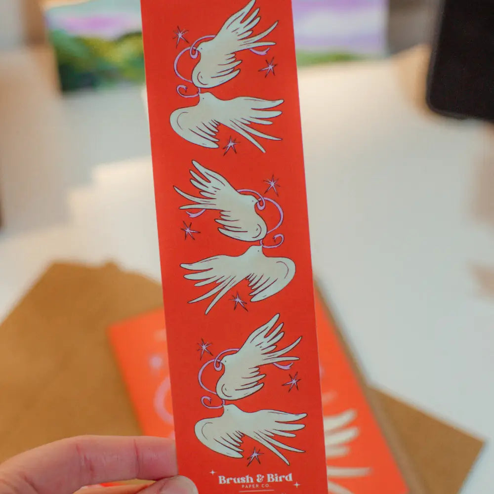 Brush + Bird Paper Co. - Love Birds Bookmark | Illustrated Valentines Day Design