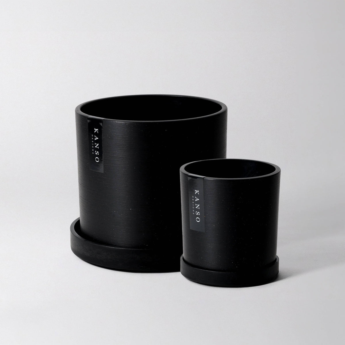 Kanso Designs Planter + Saucer 4” - White Stone
