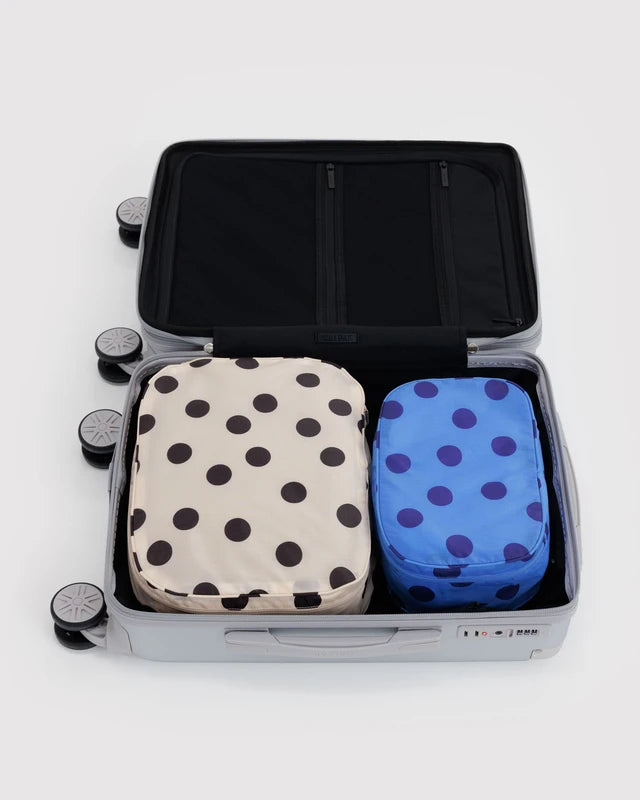 BAGGU Packing Cube Set Polka Dot Mix zipper close-up - PABOOM