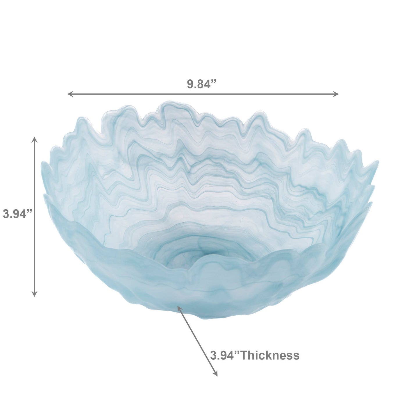 Glass Agate Pattern + Edge Bowl