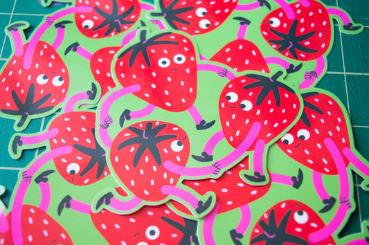 Strawberry Dance - Vinyl Sticker