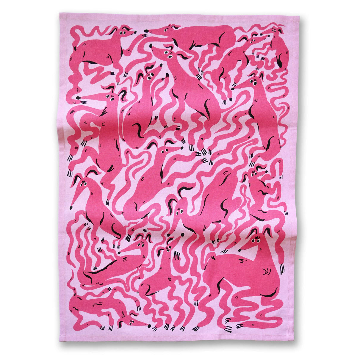 Todd the Dog tea towel unfolded full print - PABOOM