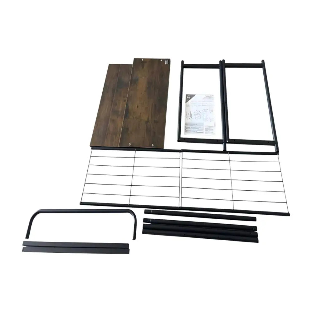 CTG Brands - Coat & Shoe Rack Powder Coated w/Wood Seat