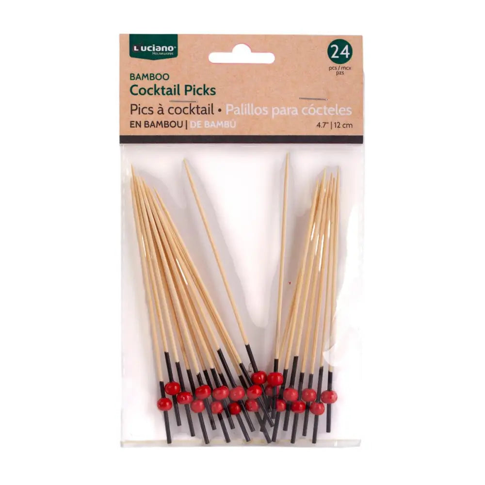 CTG Brands - Cocktail Picks Red Ball 24-Piece