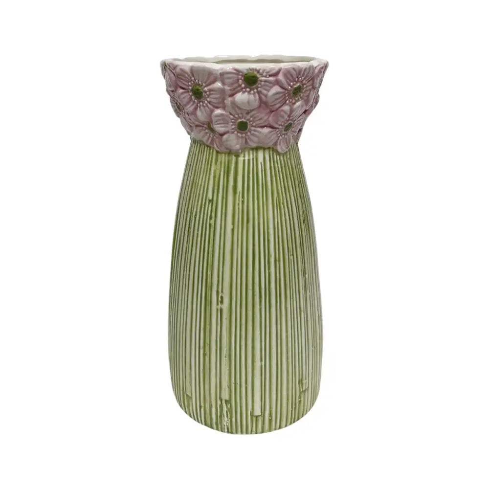 Floral Embossed Vase 10.25" H - PABOOM