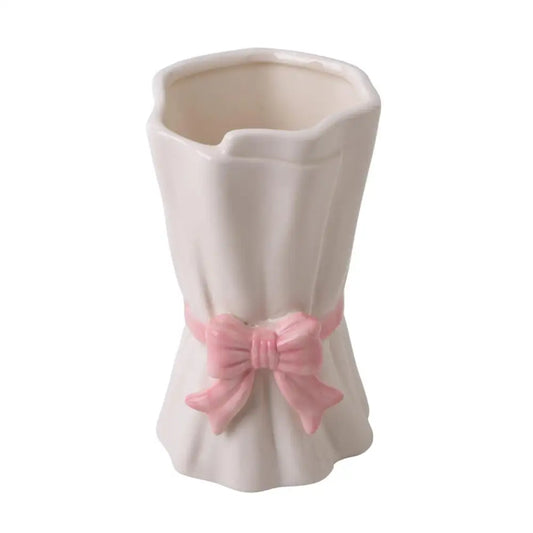 Mini Bouquet Wrap Vase w/Bow 4.8" - PABOOM